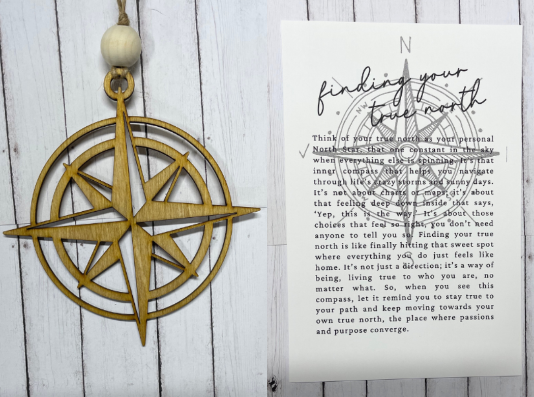Finding Your True North Compass Ornament/Charm
