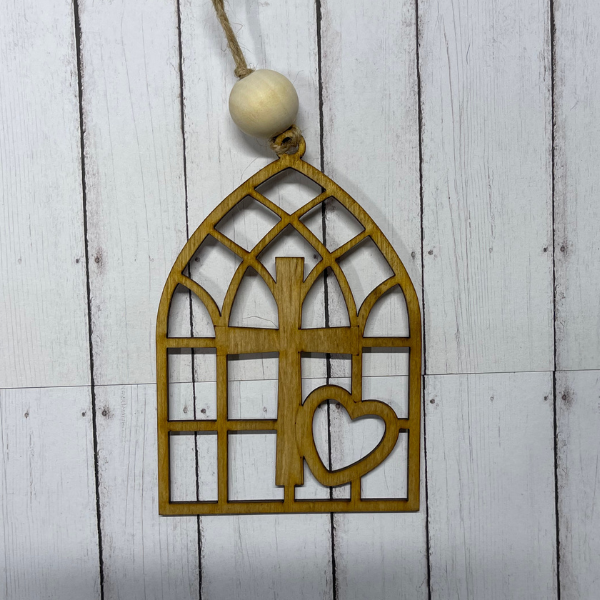 Faith over Fear Cathedral Cross Ornament/Charm