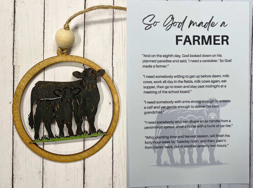 Farming - Cows - Momma and Baby Ornament/Charm