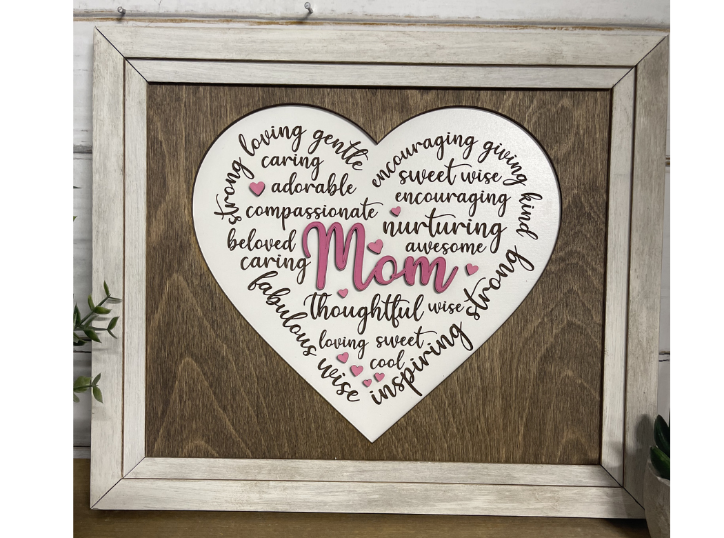 Mom - Heartfelt Words Wall Art (large)