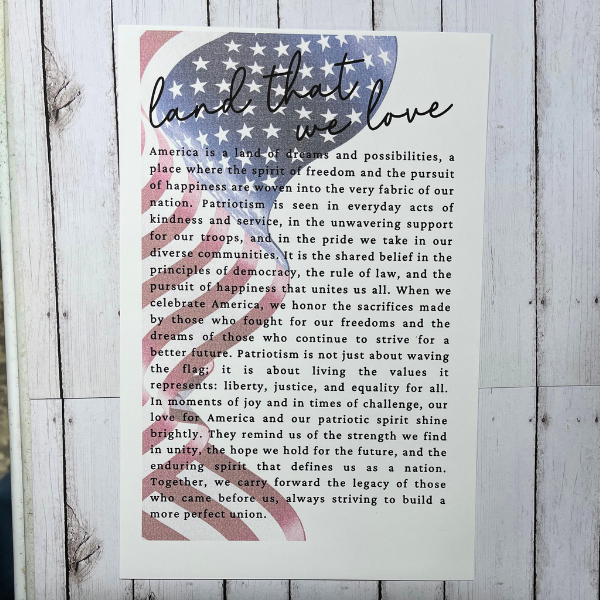 USA - Land that we Love Charm/Ornament