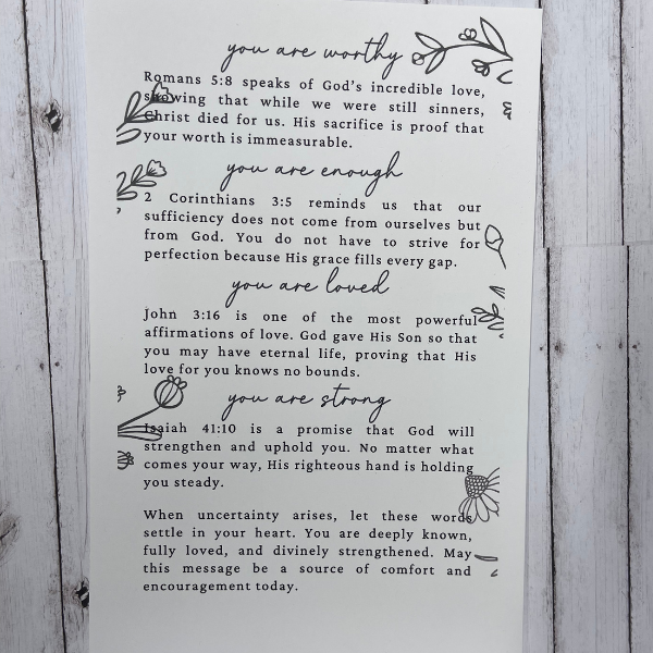 You Are Worthy, Enough, Loved, Strong Charm/Ornament