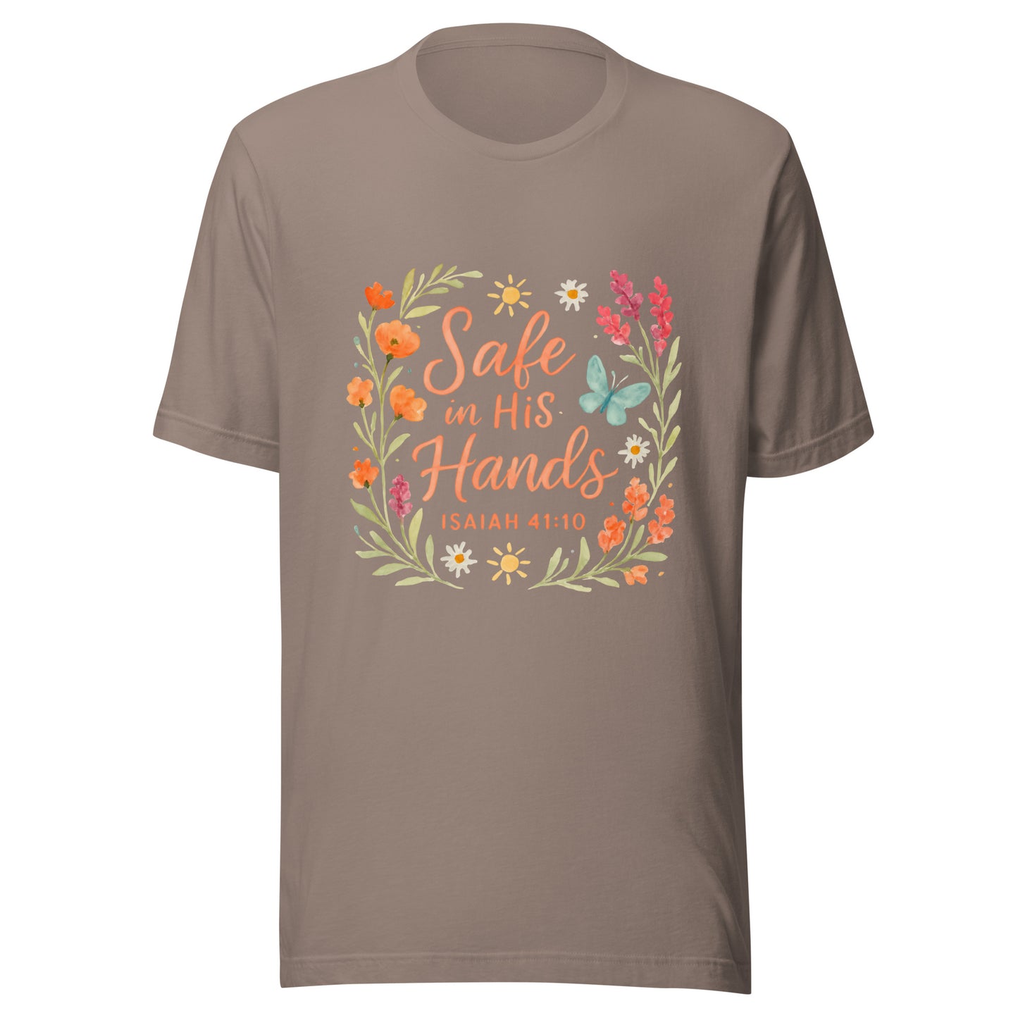"Safe in His Hands" Inspirational Tee