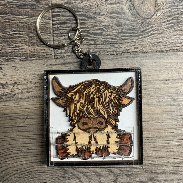 Cow keychain 2025