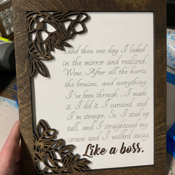 Like a Boss Inspirational Wall Art