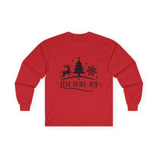 Christmas Love Peace Joy Long Sleeve Tee