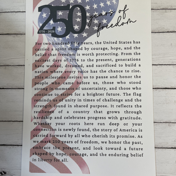 250 Years of Freedom Commemorative Charm/Ornament (Copy)