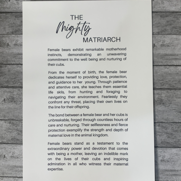 The Mighty Matriarch Bear Charm/Ornament