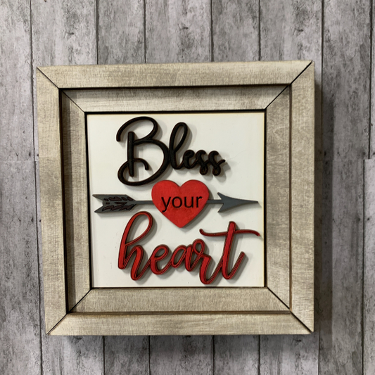 Interchangeable Farmhouse Frame (for small 4" x 4" size signs)