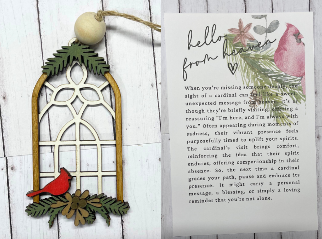 Hello from Heaven - Cardinal - Charm/Ornament