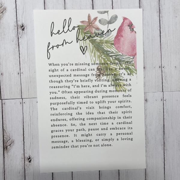 Hello from Heaven - Cardinal - Charm/Ornament