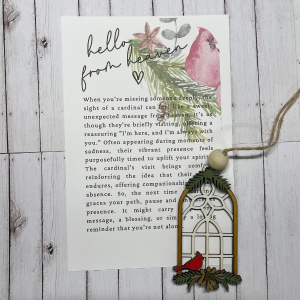 Hello from Heaven - Cardinal - Charm/Ornament