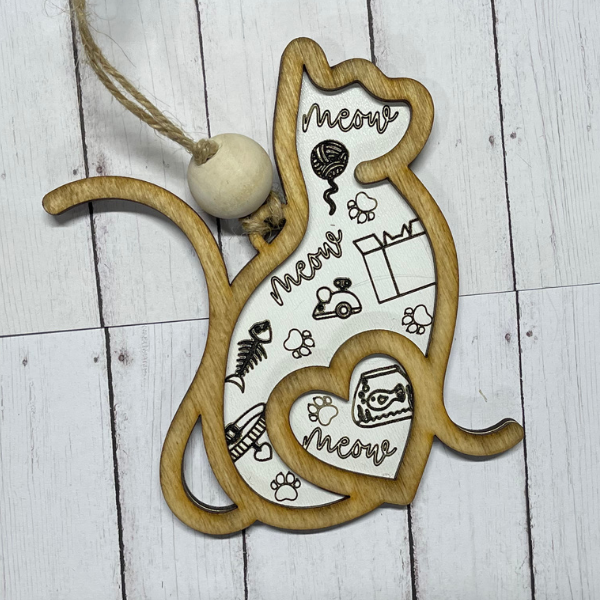 Cat - Your Furr-Ever Friend (outline) Ornament/Charm