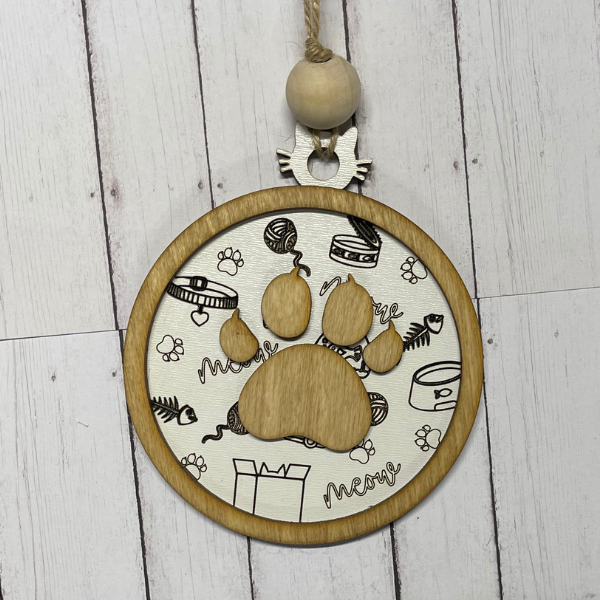 Cat Paw - The Purr-fect Companion (round) Ornament/Charm