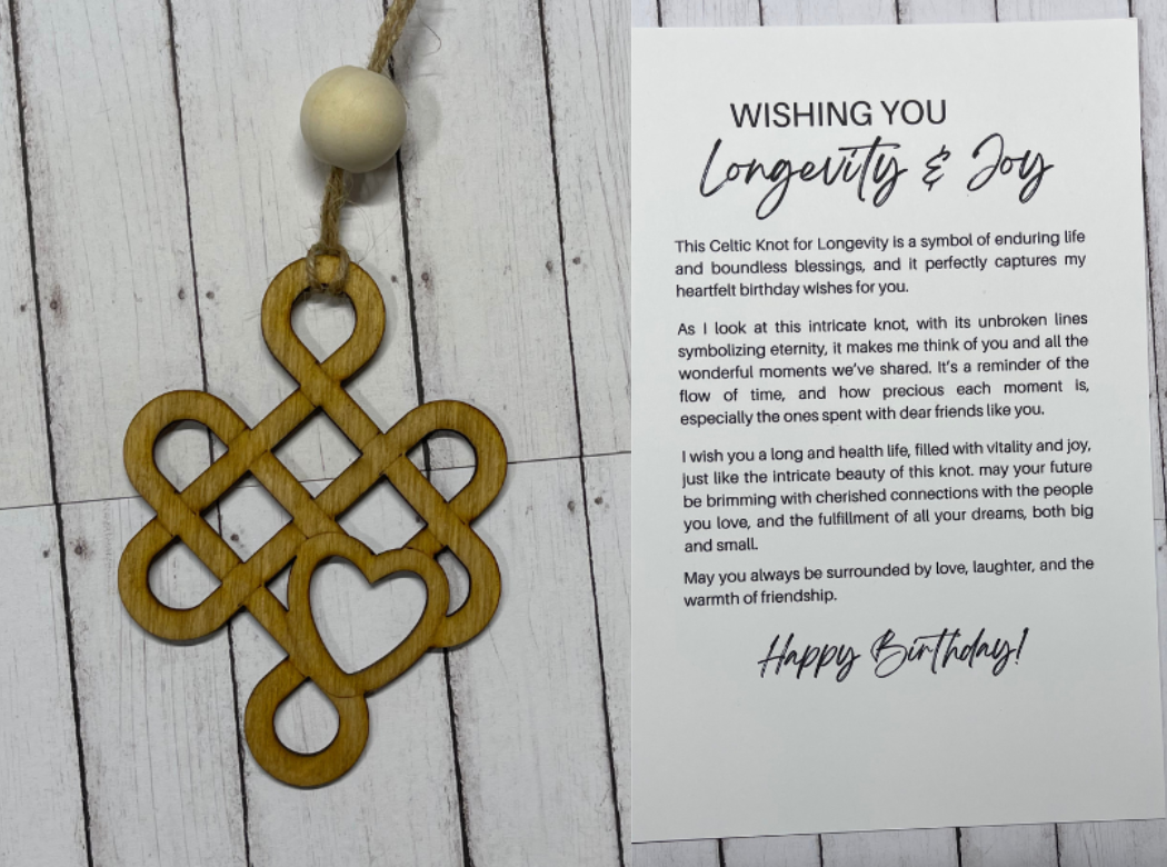 Longevity and Joy Celtic Knot - Birthday Ornament/Charm