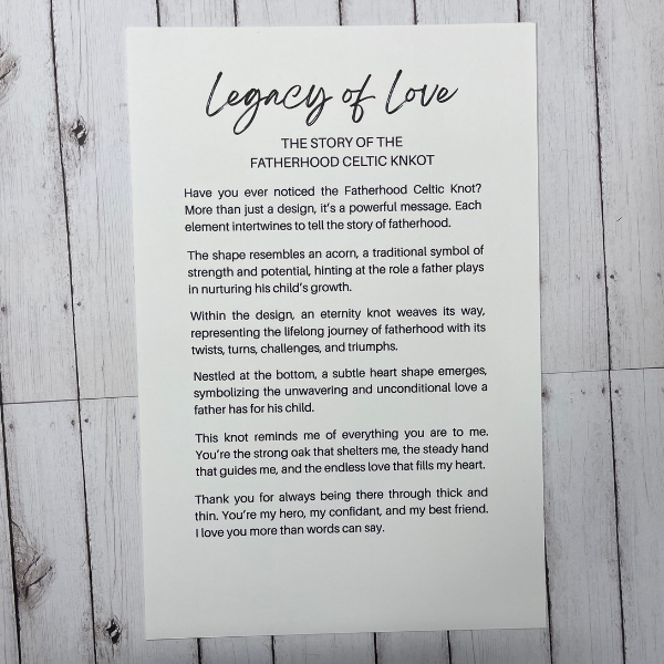 Legacy of Love - Celtic Knot - Father Ornament/Charm
