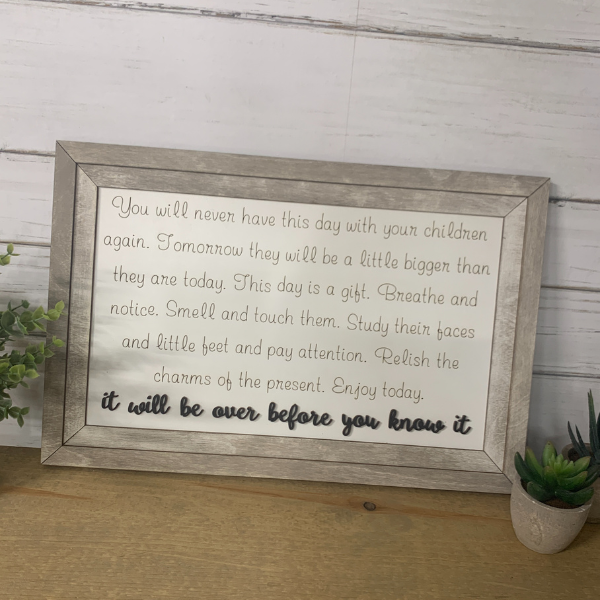 Day With Your Children Inspirational Wall Art