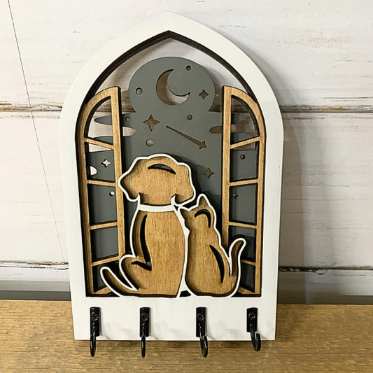 Arch Key Hanger - Dog and Cat