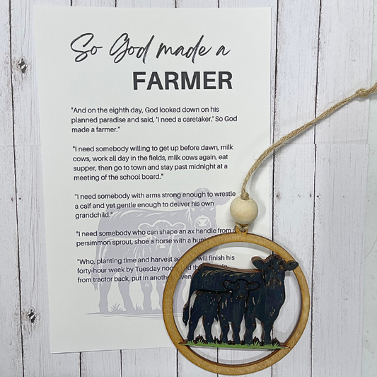 Farming - Cows - Momma and Baby Ornament/Charm