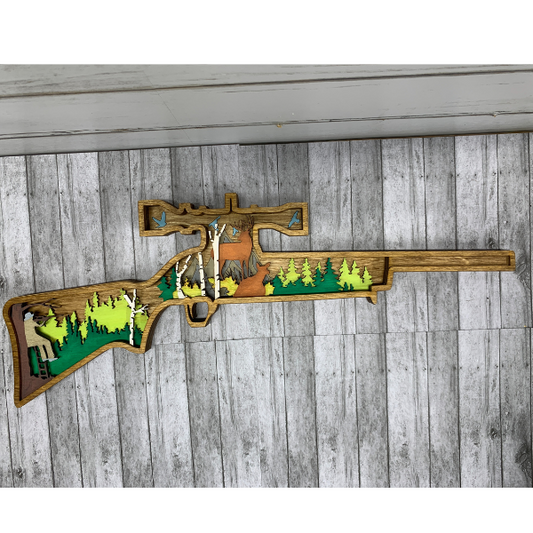 3D Deer Hunting Scene Rifle