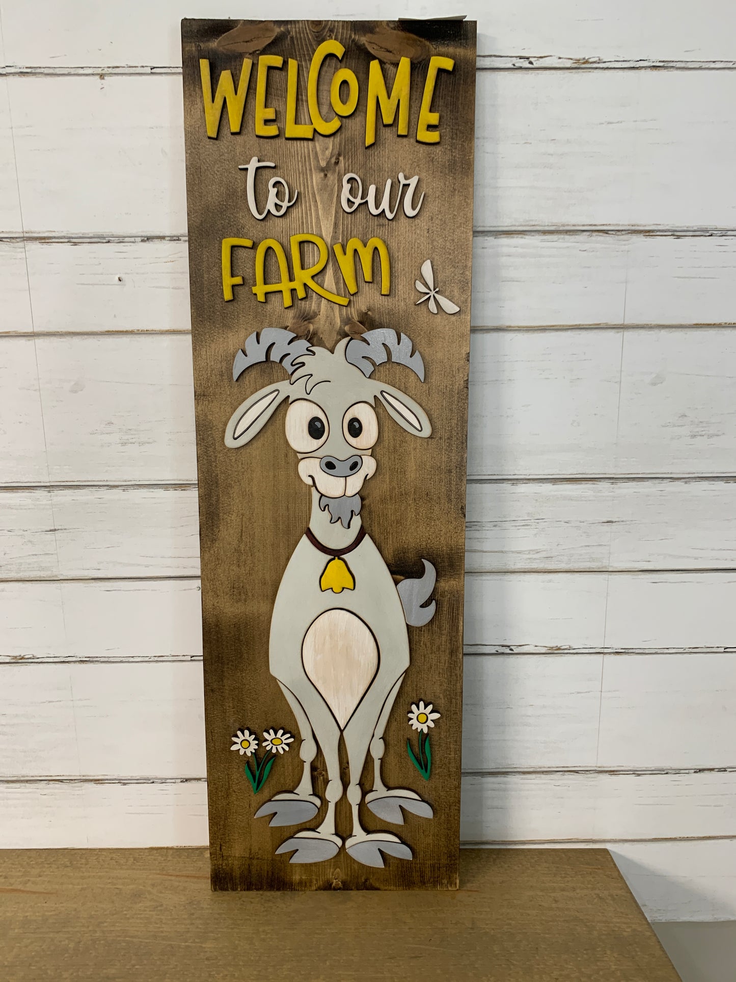 Funny Porch Sign - Welcome to our Farm Goat