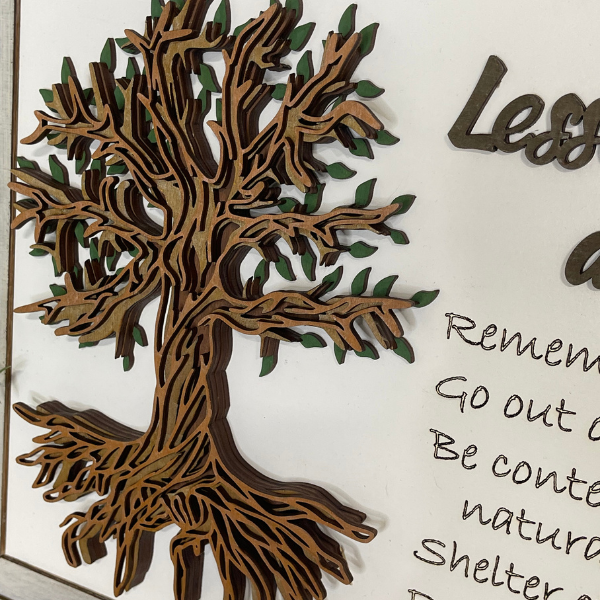 Lessons From a Tree Inspirational Wall Art