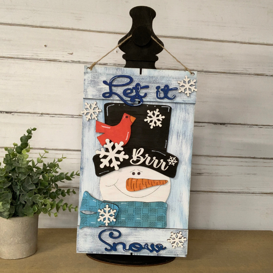 Let It Snow Hanger (sold with or without hanger)