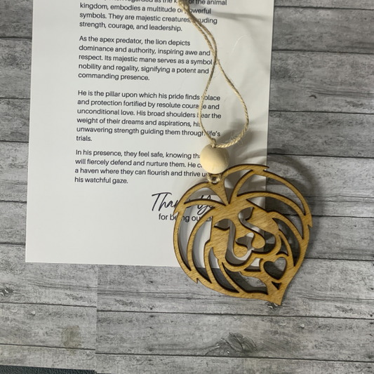 A Story of Strength and Protection Lion Charm/Ornament