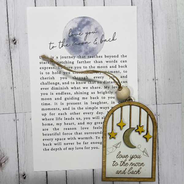 Love You To The Moon Charm/Ornament