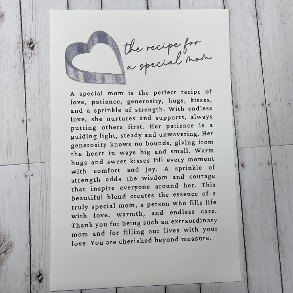 Recipe for a Special Mom Charm/Ornament