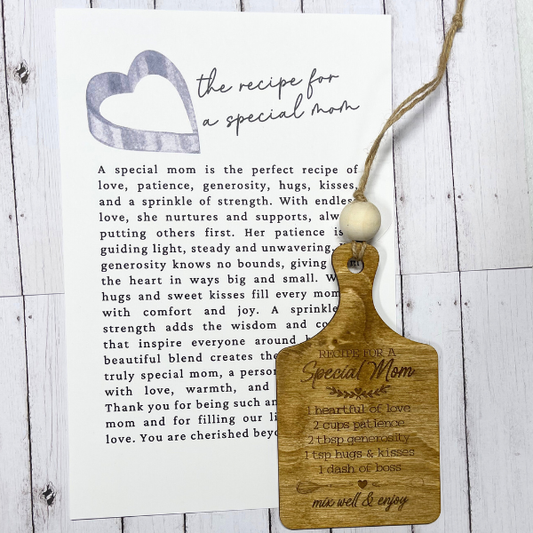 Recipe for a Special Mom Charm/Ornament