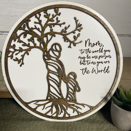 Mom - to Me You are the World Wall Art