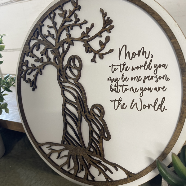 Mom - to Me You are the World Wall Art