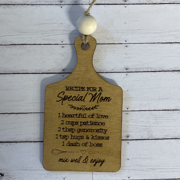 Recipe for a Special Mom Charm/Ornament