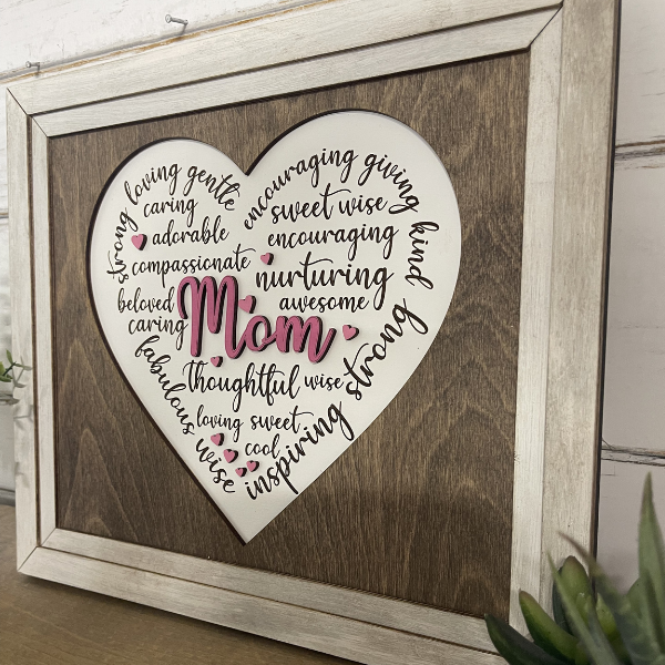Mom - Heartfelt Words Wall Art (large)