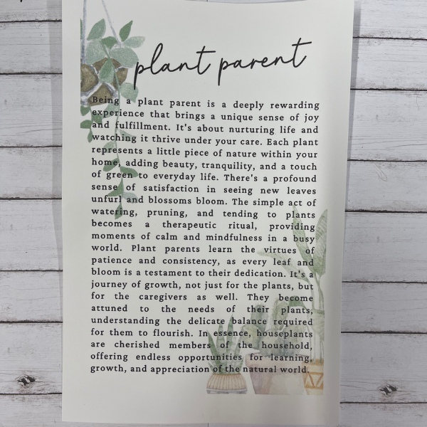 Plant Parent - Caring for Plants Charm/Ornament
