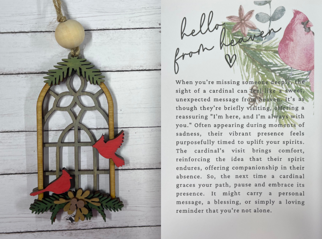 Hello from Heaven - Cardinal - Charm/Ornament