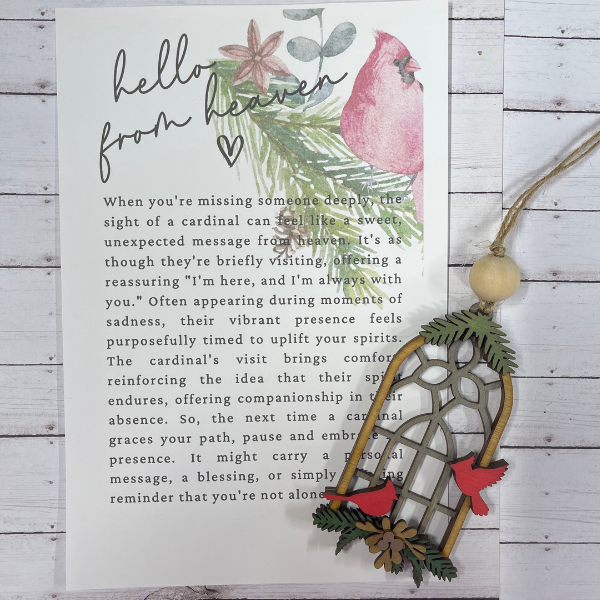 Hello from Heaven - Cardinal - Charm/Ornament