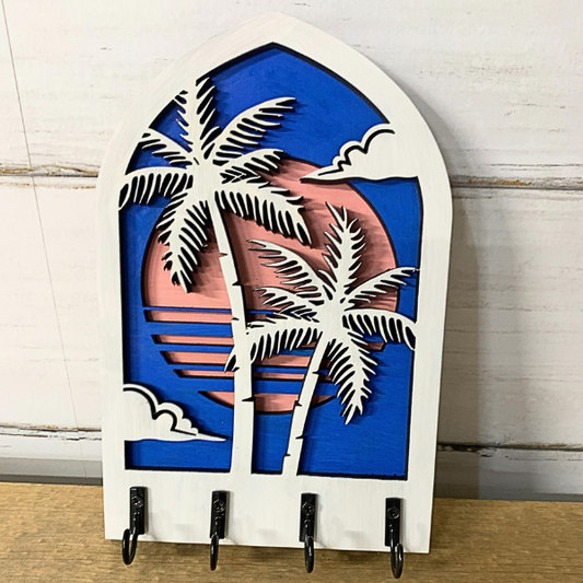 Arch Key Hanger - Palm Trees