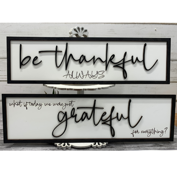 Thankful / Grateful Inspirational Signs (set of 2)
