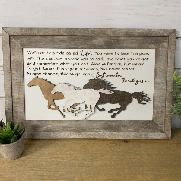 The Ride Goes On - Life Inspirational Wall Art