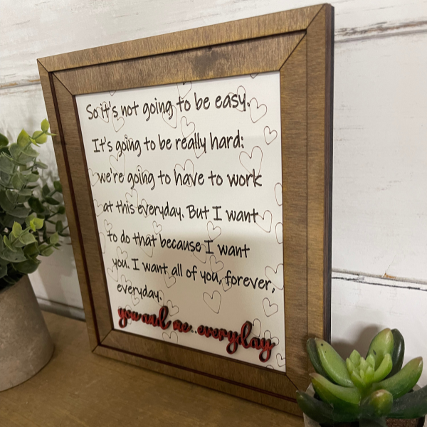 You and Me Everyday Inspirational Wall Art