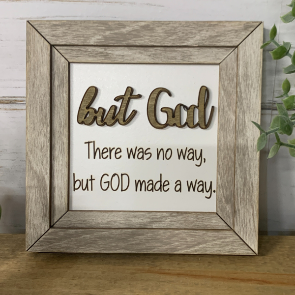 Inspirational Wall Art - but God (2 sizes available)
