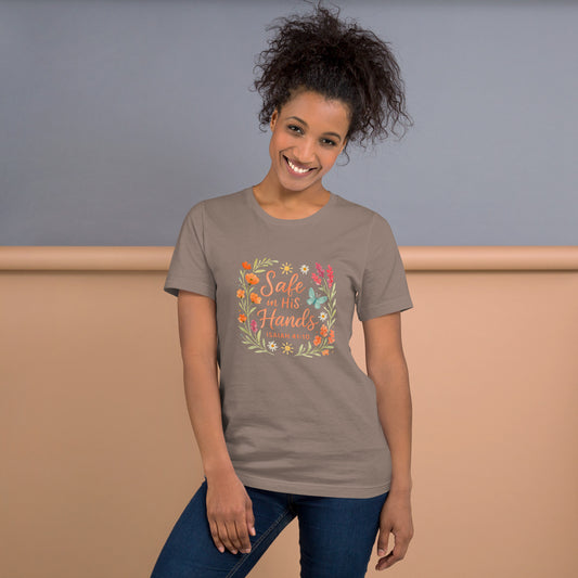 "Safe in His Hands" Inspirational Tee
