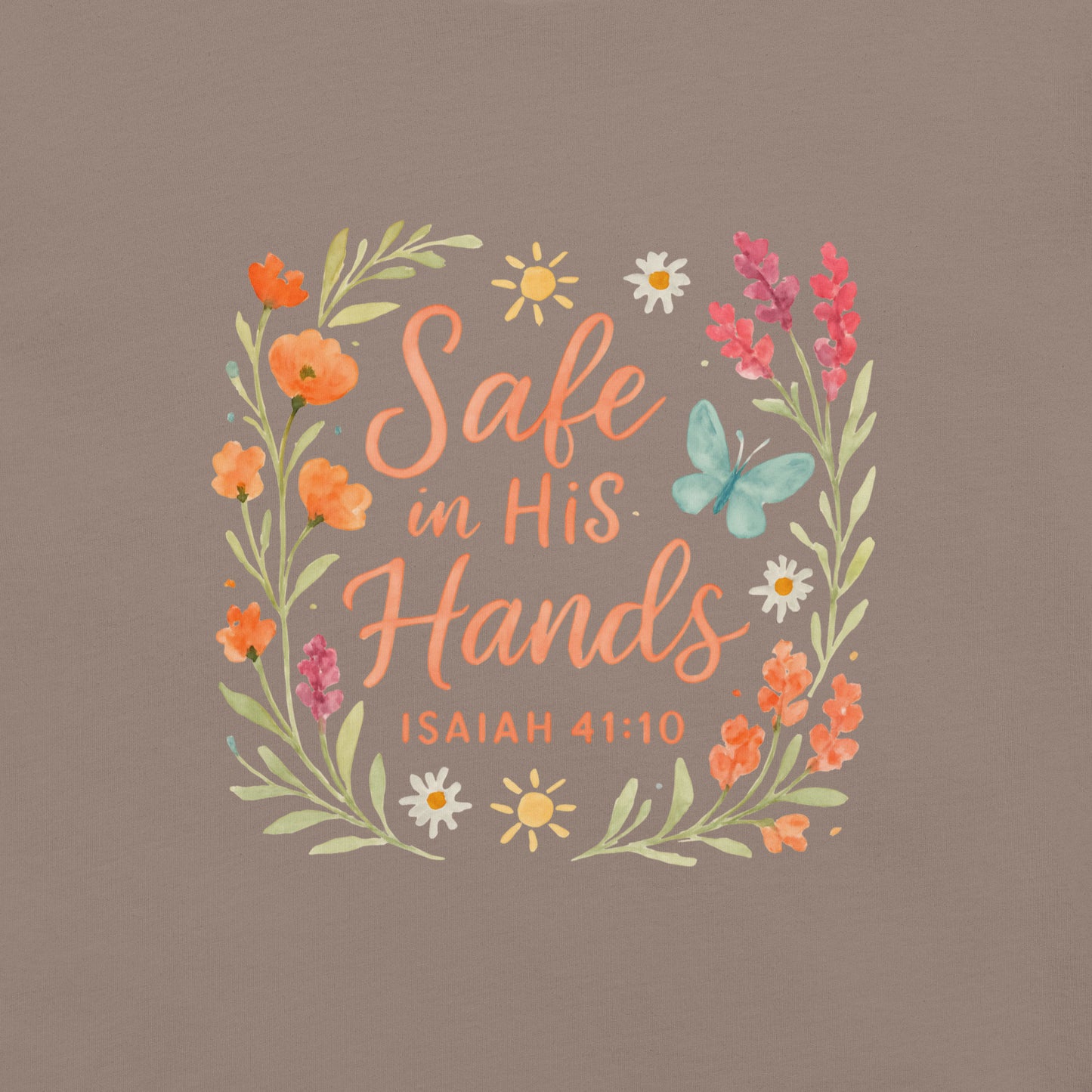 "Safe in His Hands" Inspirational Tee
