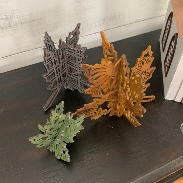 3D Leaves (set of 3)