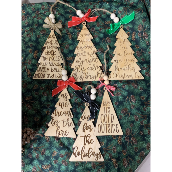 Christmas Tree ornaments (set of 6)