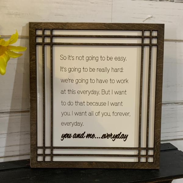 You and Me Everyday Inspirational Wall Art